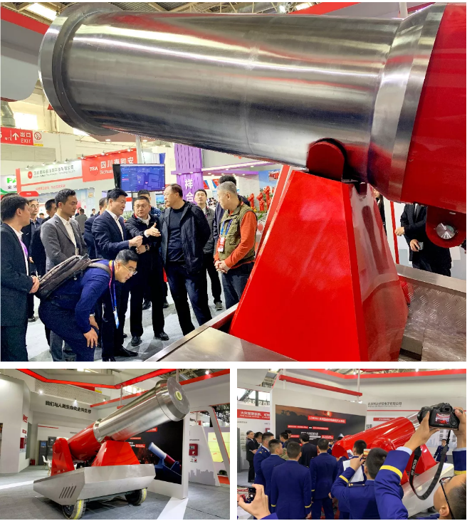 <a href=http://www.lidafw.com target=_blank class=infotextkey>利達(dá)</a>LD8000系列森林滅火電磁炮驚艷亮相2019北京國際消防展-黑科技震撼全場